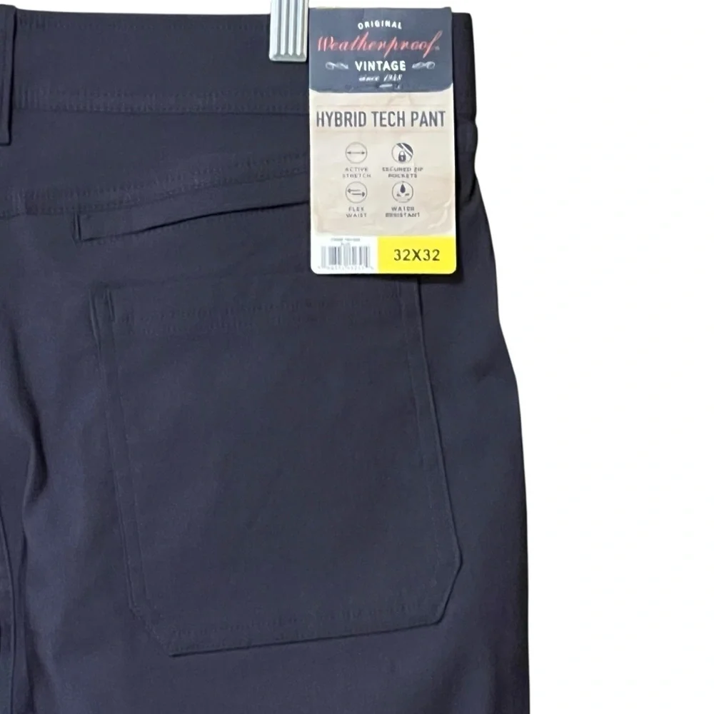 Weatherproof Hybrid Tech Pants 32x32 Blue Stretch Water Resistant NWT